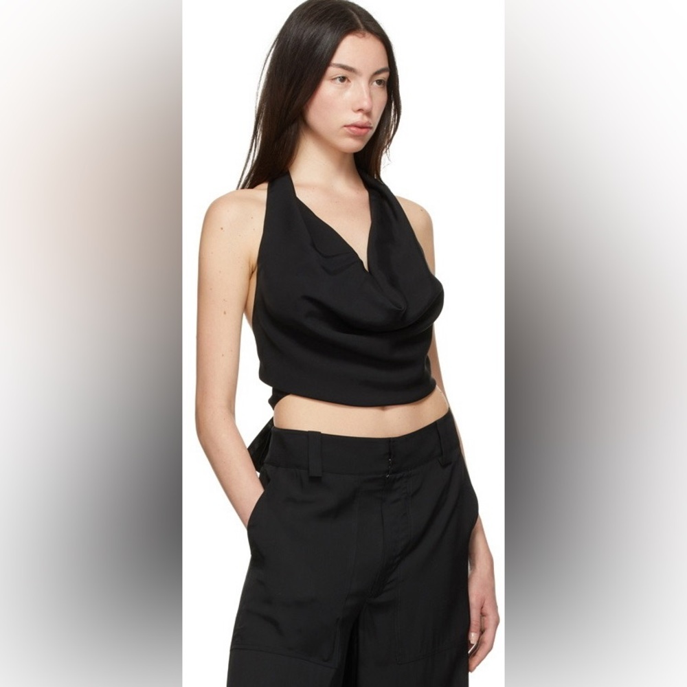 GAUCHERE Black Tobia Halter Top NWT